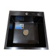 Комплект кухонної мийки Kraft HM 50х50 NANO BLACK (DECOR) PVD (3.0/1.0 мм) S5014 фото 8