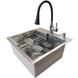 Комплект кухонної мийки Kraft KRF 5448 DECOR (3.0/1.0 мм) S3583 фото 1