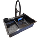Комплект кухонной мойки Kraft HM 7546 NANO BLACK S4949 фото 3