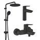 Набор смесителей 3 в 1 для ванной комнаты Grohe QuickFix Start Black UA303305RM CV034632 фото 1