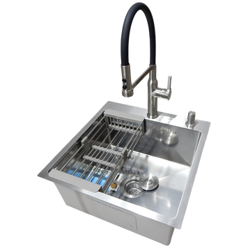 Комплект кухонної мийки Kraft KRF 5050 decor (3.0/1.0 мм) S4892 фото