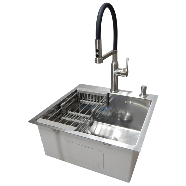 Комплект кухонної мийки Kraft KRF 5050 decor (3.0/1.0 мм) S4892 фото