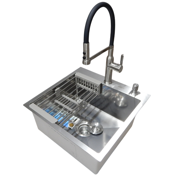 Комплект кухонної мийки Kraft KRF 5050 decor (3.0/1.0 мм) S4892 фото