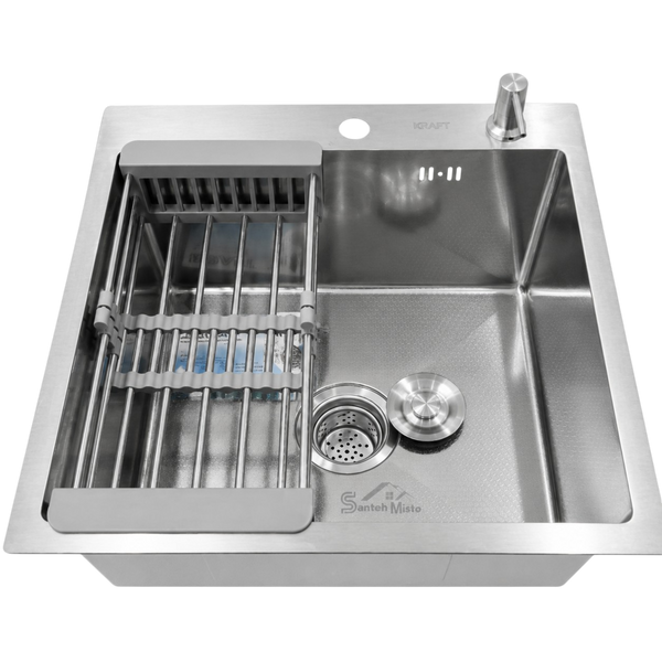 Комплект кухонной мойка Kraft KRF 5050 decor (3.0/1.0 мм) S5015 фото