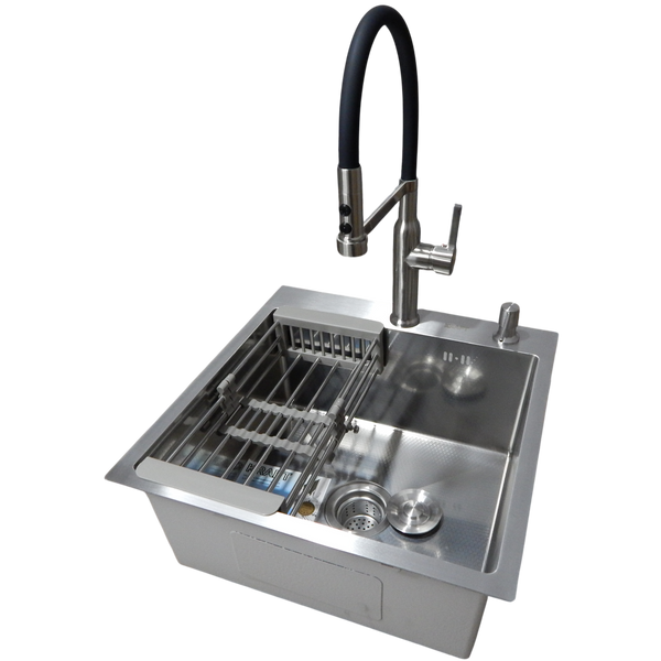 Комплект кухонної мийки Kraft KRF 5050 decor (3.0/1.0 мм) S4892 фото