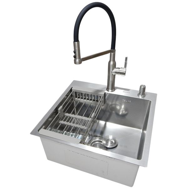 Комплект кухонної мийки Kraft KRF 5050 decor (3.0/1.0 мм) S4892 фото