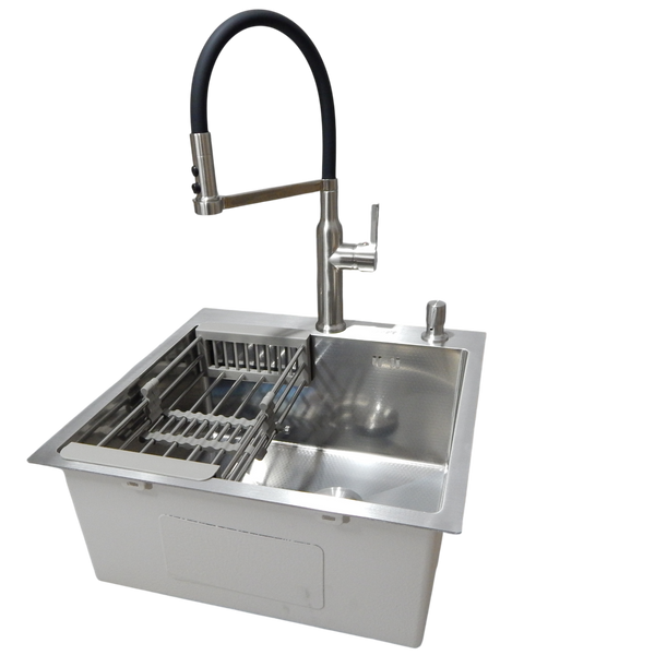 Комплект кухонної мийки Kraft KRF 5050 decor (3.0/1.0 мм) S4892 фото