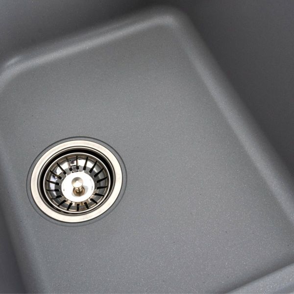 Гранітна мийка для кухні Platinum 7950 Equatoria матовий Сірий металік 36403 фото
