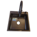 Комплект кухонной мойки Kraft HM 50х50 NANO BLACK (DECOR) PVD (3.0/1.0 мм) S4800 фото 7