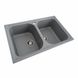Гранітна мийка для кухні Platinum 7950 Equatoria матовий Сірий металік 36403 фото 3
