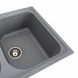 Гранітна мийка для кухні Platinum 7950 Equatoria матовий Сірий металік 36403 фото 7