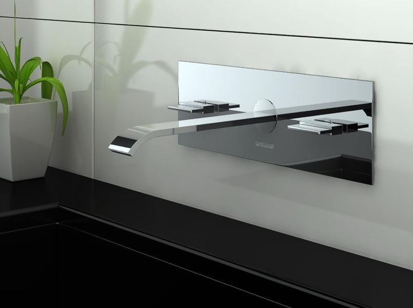 Смеситель для раковины (умывальника) KOHLMAN AXIS CHROME + BOX скрытого монтажа QW195N фото