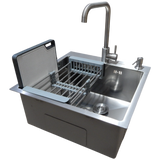 Комплект кухонной мойка Kraft KRF 5050 decor (3.0/1.0 мм) S3540 фото