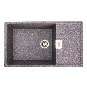 Гранітна мийка для кухні Platinum 8650 DIAMOND матова (мікс) 39821 фото