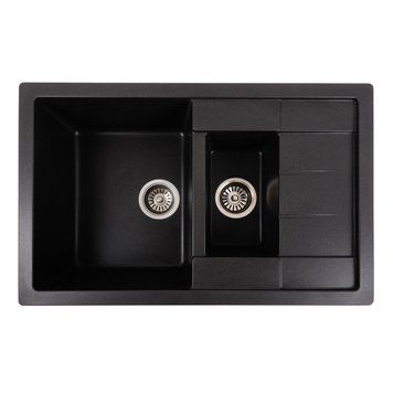 Гранітна мийка для кухні Platinum 7850W TOSKANA матовий Моріон 41663 фото