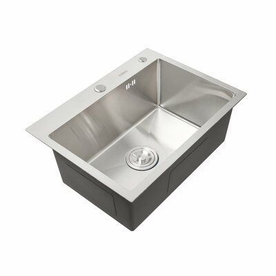 Набір кухонної мийки зі змішувачем Platinum Handmade 58*43 нержавійка S4656 фото