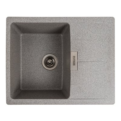 Гранітна мийка для кухні Platinum 6250 ZIRKONE матовий сірий 41594 фото
