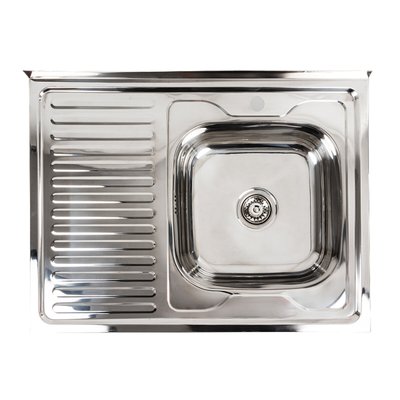 Кухонна мийка з нержавіючої сталі Platinum 8060 R ПОЛІРОВКА (0,7/160 мм) 11647 фото