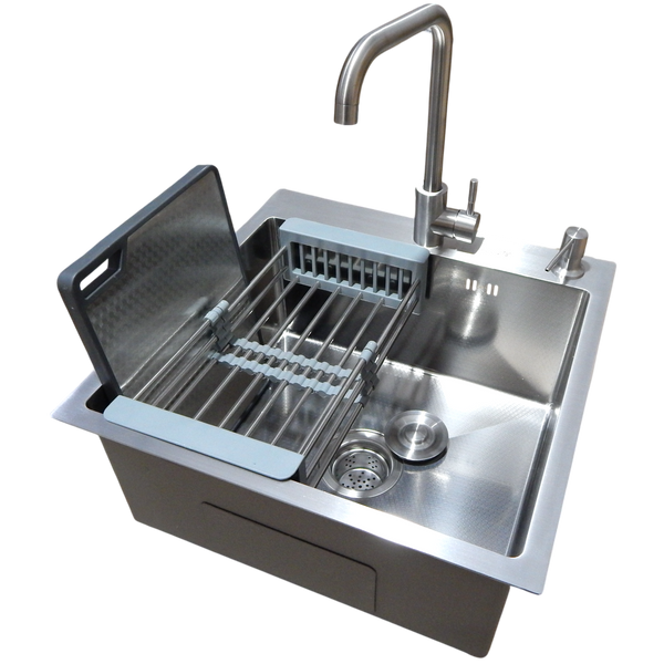 Комплект кухонной мойка Kraft KRF 5050 decor (3.0/1.0 мм) S3540 фото
