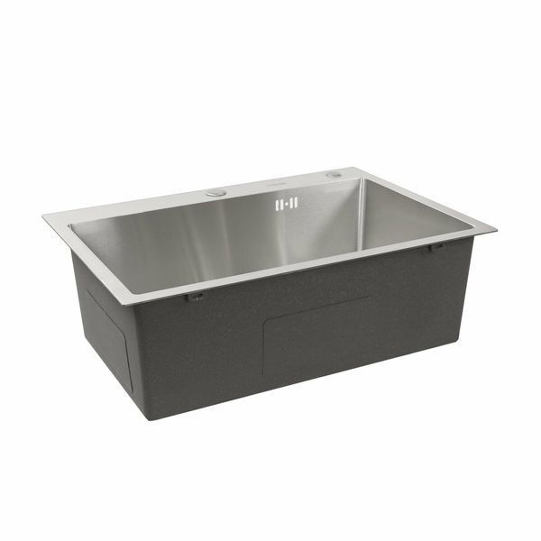 Комплект кухонної мийки Platinum Handmade 650х450х220 ( 3,0/1,5 мм ) S4756 фото