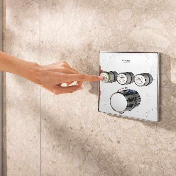 Душова система прихованого монтажу термостатична Grohe QuickFix Precision SmartControl Cube 34875000 CV034356 фото