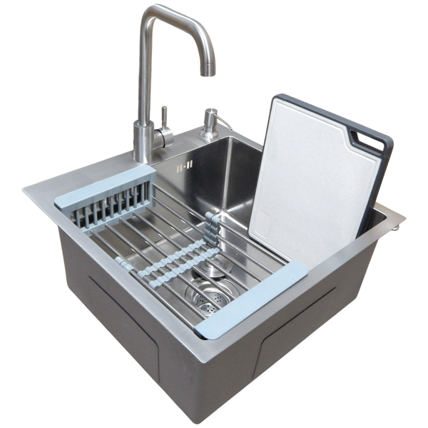 Комплект кухонной мойка Kraft KRF 5050 decor (3.0/1.0 мм) S3540 фото