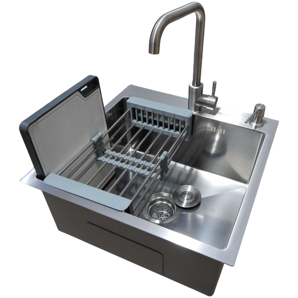 Комплект кухонной мойка Kraft KRF 5050 decor (3.0/1.0 мм) S3540 фото