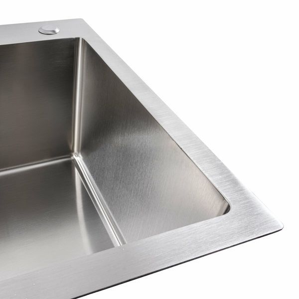 Комплект кухонної мийки Platinum Handmade 650х450х220 ( 3,0/1,5 мм ) S4756 фото
