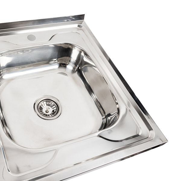 Кухонна мийка з нержавіючої сталі Platinum 8060 R ПОЛІРОВКА (0,7/160 мм) 11647 фото