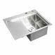 Кухонна мийка Platinum Handmade 580х480х220 R нержавійка (товщина 3,0/1,5 мм корзина та дозатор в комплекті) 23583 фото 3