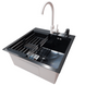 Комплект кухонной мойки Kraft HM 50х50 NANO BLACK PVD (3.0/1.0 мм) S3641 фото 1