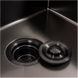 Комплект кухонної мийки Kraft NANO BLACK PVD Декор HS50*50 (3.0/1.0 мм)+Змішувач для кухні з гнучким виливом Pllen&oacute; SM7100 фото 4
