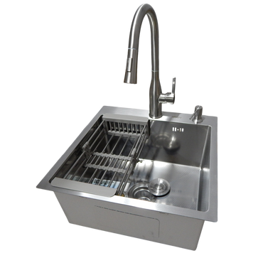 Комплект кухонной мойка Kraft KRF 5050 decor (3.0/1.0 мм) S4893 фото