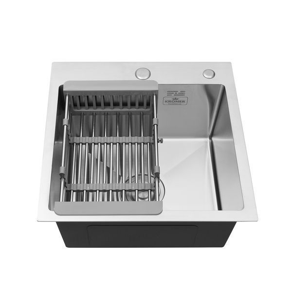 Комплект кухонної мийки Kroner KRP Geb&uuml;rstet - 4545HM (3.0/1.0 мм) S4801 фото