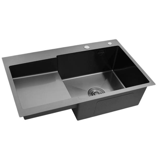 Кухонная мойка Kraft HM - 7848 ARB NANO BLACK PVD (3.0/1.0 мм) S7334 фото