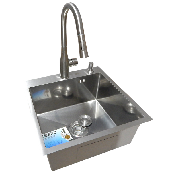 Комплект кухонної мийки Kraft KRF 5050 decor (3.0/1.0 мм) S4893 фото