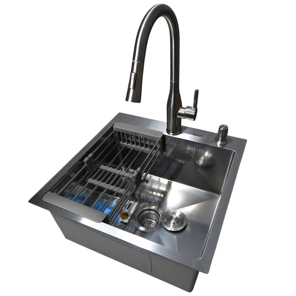 Комплект кухонної мийки Kraft KRF 5050 decor (3.0/1.0 мм) S4893 фото
