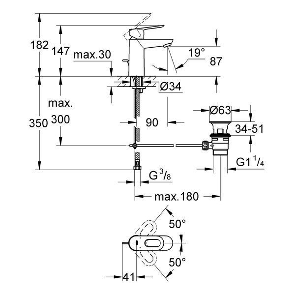 Змішувач для раковини Grohe BauLoop S-Size 23335000 CV031070 фото