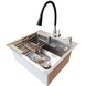Комплект кухонной мойки Kraft HM 5448 DECOR (3.0/1.0 мм)+(Измельчитель Kroner - 550W) S3636 фото 2