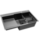 Кухонная мойка Kraft HM - 7848 ARB NANO BLACK PVD (3.0/1.0 мм) S7334 фото 1