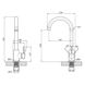 Комплект кухонної мийки Kraft HM 50х50 NANO BLACK (DECOR) PVD (3.0/1.0 мм) S9530 фото 21