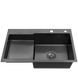 Кухонная мойка Kraft HM - 7848 ARB NANO BLACK PVD (3.0/1.0 мм) S7334 фото 2