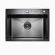 Кухонна мийка Platinum Handmade PVD 580х430х220 чорна (товщина 3,0/1,5 мм корзина та дозатор в комплекті) 23571 фото 1