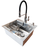 Комплект кухонной мойка Kraft KRF 5448 decor (3.0/1.0 мм) S3591 фото