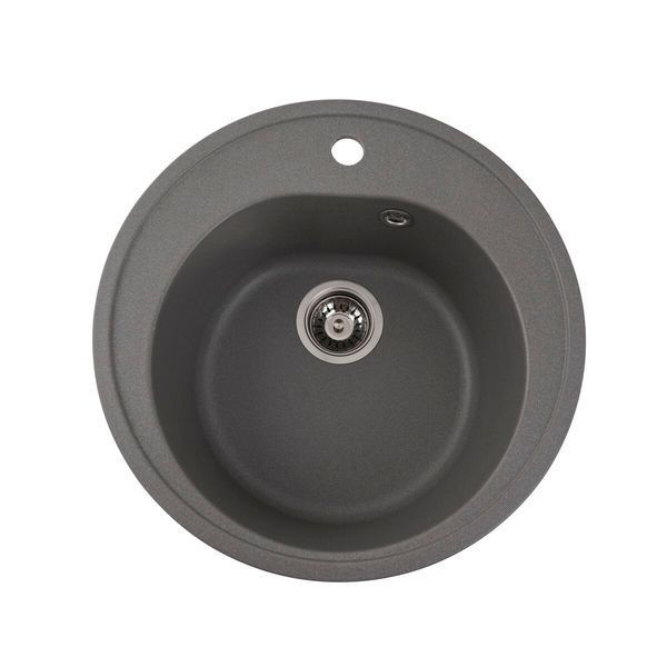 Гранітна мийка для кухні Platinum 510 LUNA матова Сірий мусон 3330 фото