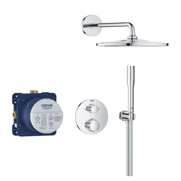 Душова система прихованого монтажу термостатична Grohe QuickFix Precision з Vitalio Rain Mono 310 34880000 CV034358 фото