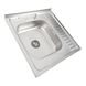 Кухонна мийка з нержавіючої сталі Platinum ДЕКОР 6060 L (0,7/160 мм) 11648 фото 2