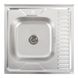 Кухонна мийка з нержавіючої сталі Platinum ДЕКОР 6060 L (0,7/160 мм) 11648 фото 1