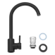 Комплект кухонної мийки Kraft HM 50х50 NANO BLACK (DECOR) PVD (3.0/1.0 мм) S3541 фото 13