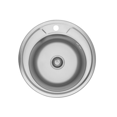 Кухонна мийка Kroner KRP Satin - 490 (0.8 мм) CV022766 фото